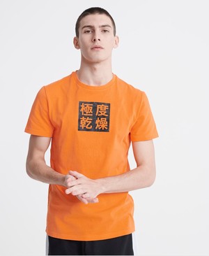 Superdry Stacked Kanji Férfi Pólók Narancssárga | SIWVX5947